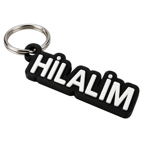 Üzerine isim yazılı hediye anahtarlık